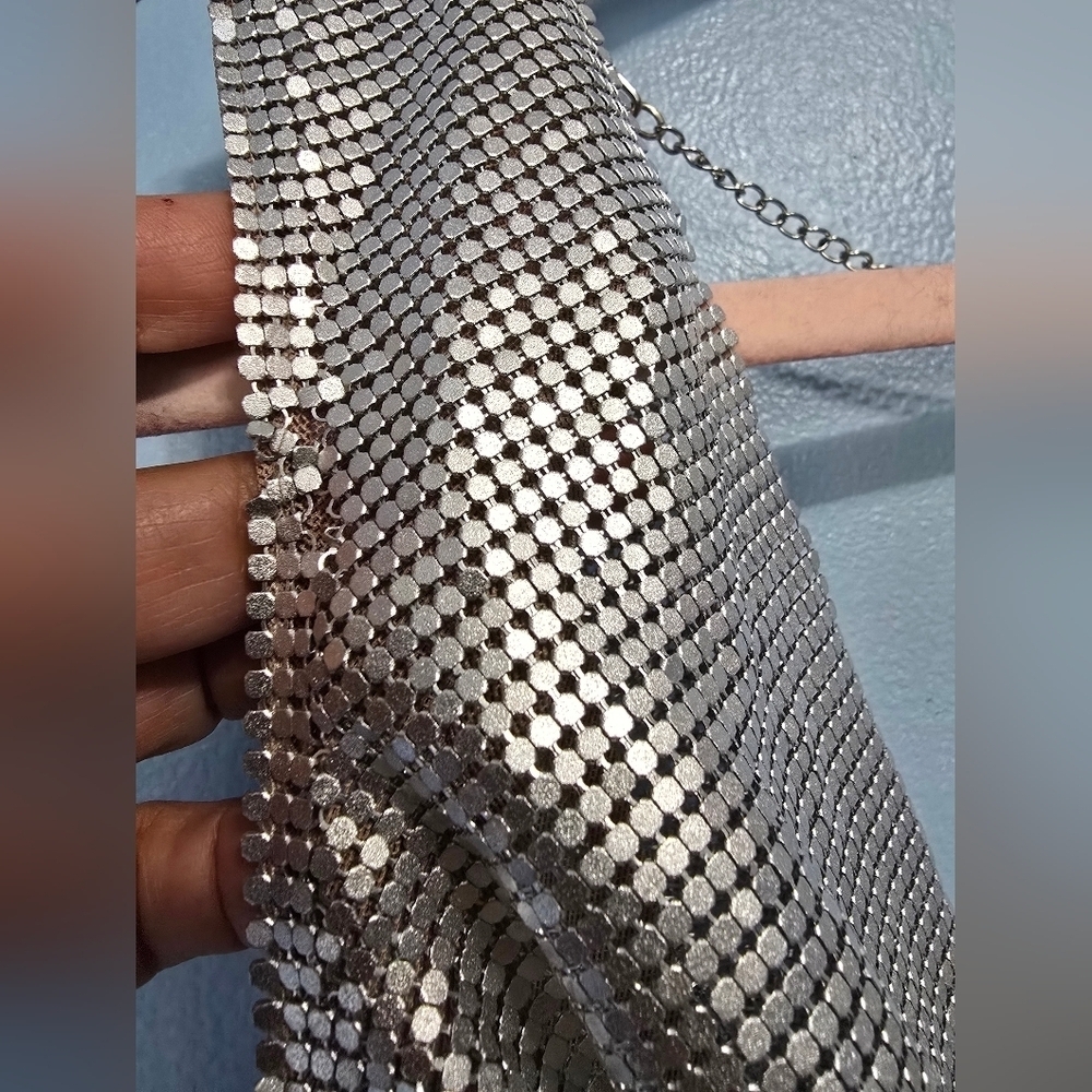 NBD Ginny Chainmail Mini Silver Dress XXS/S - Picture 5 of 9